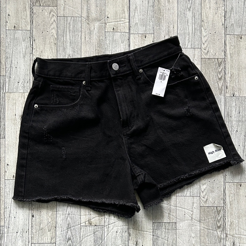 *closet clean out* Old Navy extra high waisted distressed cut off jean Shorts 16